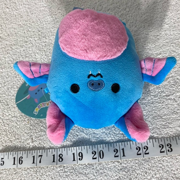 Squishmallows Blue and Pink Boyle Fruit Bat Bat Plush Toy Stuffed Animal - Picture 12 of 13